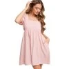 Women's Listicle Square Neck Babydoll Dress 2 Women's Listicle Square Neck Babydoll Dress -Fashion Clothing Shop womens listicle square neck babydoll dress LD1121 blush pink main 22465.1674660639