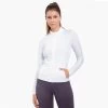 Women's Mono B Active Slim Jacket -Fashion Clothing Shop womens mono b active slim zip up jacket AJ A0735 white main 28608.1685118155