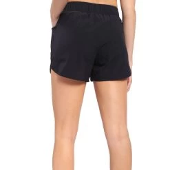 Women's Mono B Athleisure Curved Hem Short -Fashion Clothing Shop womens mono b athleisure curved hemline shorts AP A125 black back 76292.1685121317