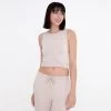 Women's Mono B Lounge Terry Tank Top 2 Women's Mono B Lounge Terry Tank Top -Fashion Clothing Shop womens mono b lounge terry tank top KT11911 natural main 99504.1685135306