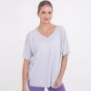 Women's Mono B V-Neck Active Tee -Fashion Clothing Shop womens mono b perforated square v neck active top AT3206 light grey main 88214.1679599927