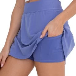 Women's Mono B Swoop Active Skort -Fashion Clothing Shop womens mono b swoop active tennis skort AP B0104 denim pocket 57278.1679589223