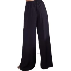 Women's Mustard Seed Crinkled Wide Leg Pants -Fashion Clothing Shop womens mustard seed crinkled wide leg pants S21136 black back 01681.1677264246