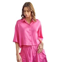 Women's Mustard Seed Loose Fit Crop Blouse