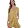 Women's Mustard Seed V-Neck Ruffle Tiered Dress -Fashion Clothing Shop womens mustard seed v neck ruffle tiered dress S21780 avocado main 77966.1679329793