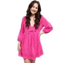 Women's Mustard Seed V-Neck Tie Waist Dress