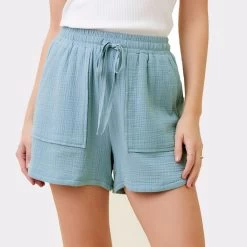 Women's Mystree Linen Waist String Short