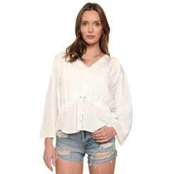 Women's Mystree Mix Media Hoodie Top