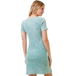 Fashion Clothing Shop -Fashion Clothing Shop womens mystree ribbed tee dress 60062 sage back 46868.1680022093