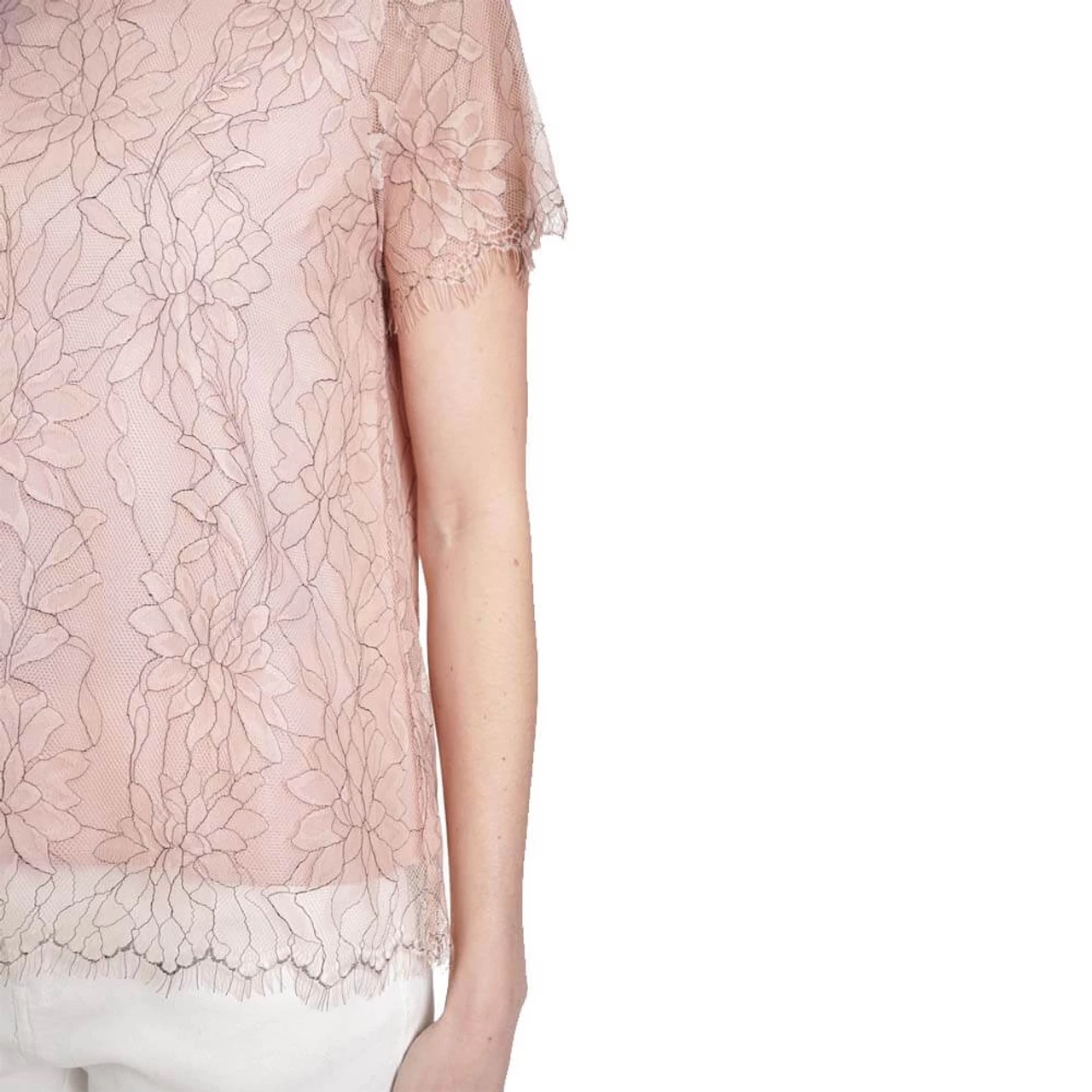 Women's Mystree Scallop Edge Lace Top 5 Women's Mystree Scallop Edge Lace Top - Image 3