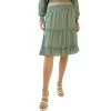 Women's Mystree Tiered Jacquord Silky Skirt -Fashion Clothing Shop womens mystree tiered jacquard silk skirt 19940 TEAL 48147.1649195777