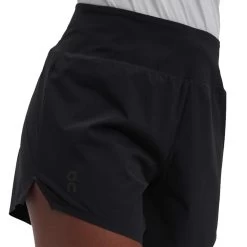 On Running Women's On 5" Running Short -Fashion Clothing Shop womens on running 5 in running shorts 295 00724BLK black closeup 42886.1676500882