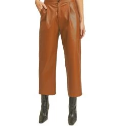 Women's Paper Crane Pleather Pants