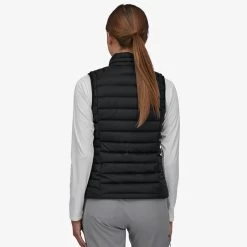 Women's Patagonia Classic Down Sweater Vest -Fashion Clothing Shop womens patagonia down sweater vest 84629 blk black lifestyle back 04645.1666388415