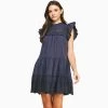 Women's Pinch Embroidered Lace Tiered Mini Dress -Fashion Clothing Shop womens pinch emroidered lace tiered mini dress 4163d navy main 45900.1684261278