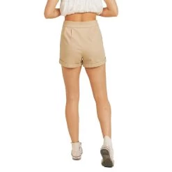 Women's Sadie & Sage Step Up Khaki Shorts -Fashion Clothing Shop womens sadie and sage step up shorts AD281103 khaki back 65246.1661976006