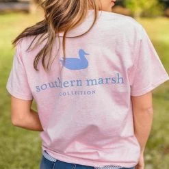 Women's Southern Marsh Short Sleeve Authentic Tee -Fashion Clothing Shop womens southern marsh authentic short sleeve tee AUT WCM washed camellia lifestyle 19852.1645200961