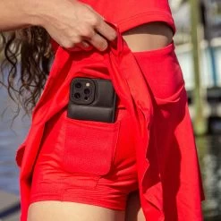 Women's Southern Shirt Company Winners Circle Skort -Fashion Clothing Shop womens southern shirt co winners circle skort 2d022 1333 cherry tomato red inner pocket 25859.1680544946