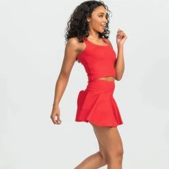 Women's Southern Shirt Company Winners Circle Skort -Fashion Clothing Shop womens southern shirt co winners circle skort 2d022 1333 cherry tomato red lifestyle 61222.1680544946