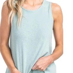 Women's Southern Shirt Sadie Slub Knit Tank -Fashion Clothing Shop womens southern shirt sadie slub knit tank 2G021 1107SEAS sea spray 22218.1646345656