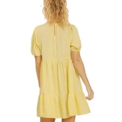 Women's Umgee Jacquard Tiered Dress -Fashion Clothing Shop womens umgee jacquard tiered dress C3477 lemon bacl 19788.1675198135
