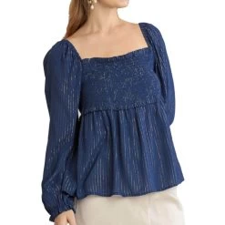 Women's Umgee Smocked Babydoll Top