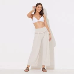 Women's Vintage Havana Rib Knit Wide Leg Pant