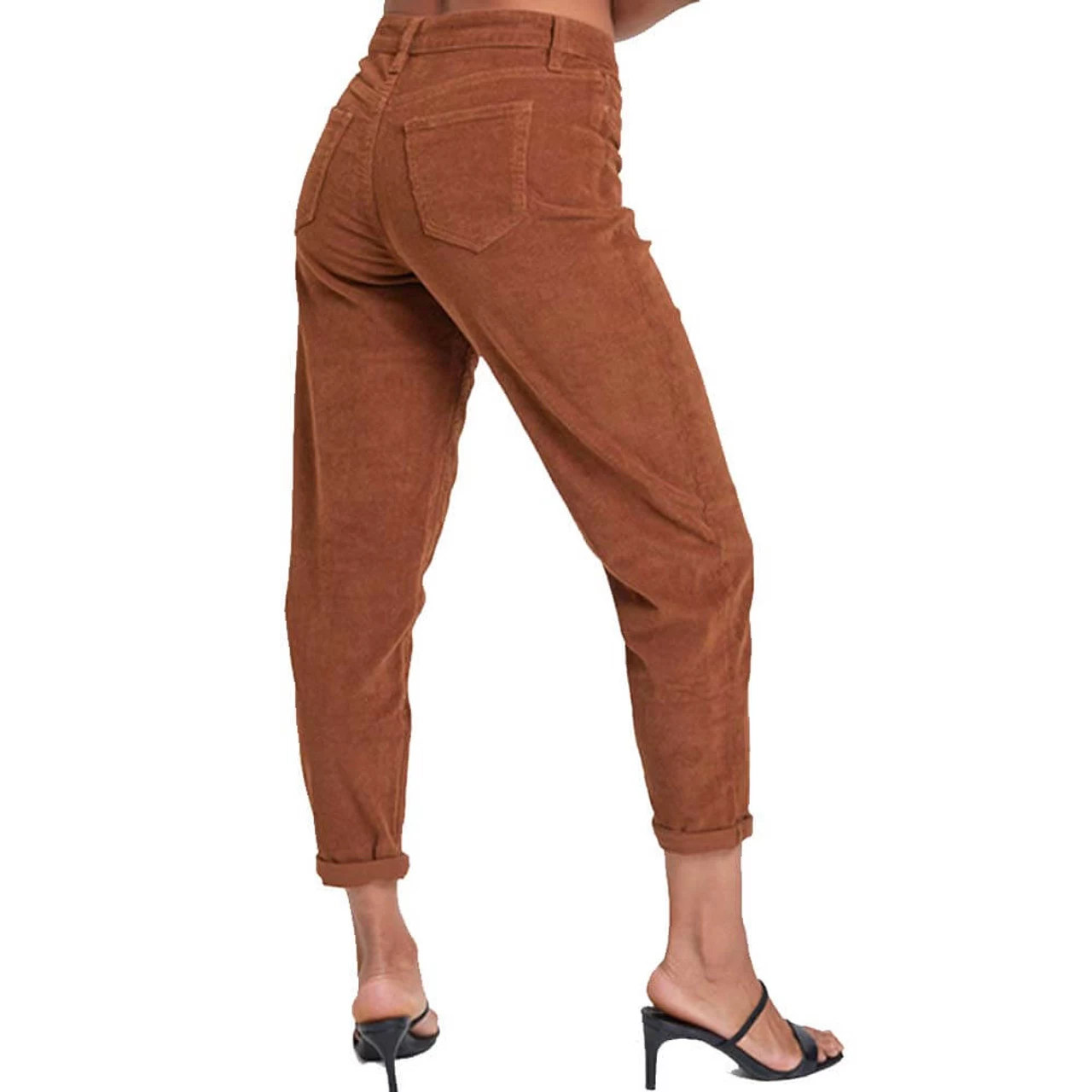 Women's YMI Corduroy High Rise Mom Fit Pant 4 Women's YMI Corduroy High Rise Mom Fit Pant - Image 2