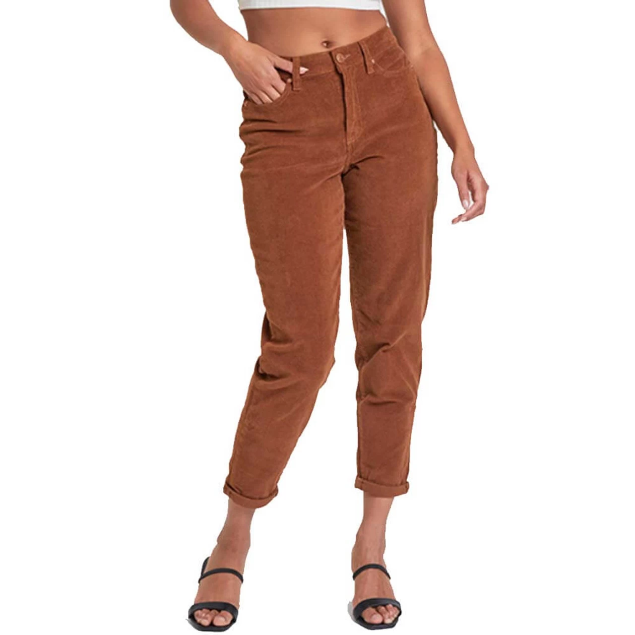 Women's YMI Corduroy High Rise Mom Fit Pant 3 Women's YMI Corduroy High Rise Mom Fit Pant