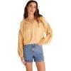 Women's Z Supply Bayfront Palm Button Placket Blouse -Fashion Clothing Shop womens z supply bayfront palm top ZT222234 wheat main 97780.1655730475