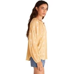 Women's Z Supply Bayfront Palm Button Placket Blouse 13 Women's Z Supply Bayfront Palm Button Placket Blouse -Fashion Clothing Shop womens z supply bayfront palm top ZT222234 wheat side 78056.1655730527