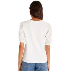 Women's Z Supply Isabel Eyelet Top -Fashion Clothing Shop womens z supply isabel eyelet top zt232595 white back 51326.1683569872