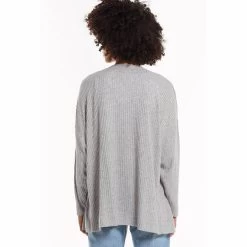 Women's Z Supply Midori Rib Cardigan -Fashion Clothing Shop womens z supply midori rib cardigan ZT213282 HGY heather grey back 53872.1631564957
