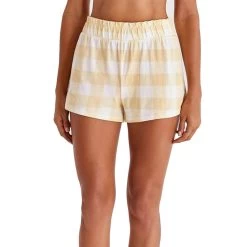 Women's Z Supply Picnic Check Short - Sunflower