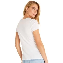 Women's Z Supply Short Sleeve The Perfect Tee -Fashion Clothing Shop womens z supply the perfect tee ZT231139 white back 70551.1682543774