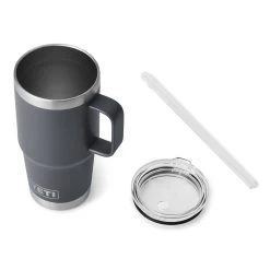 Yeti Coolers Yeti Rambler 25 Oz Travel Mug With Straw Lid - Charcoal -Fashion Clothing Shop yeti rambler 25 oz. straw mug 21071501804 charcoal 3qtr detail 23142.1682111836