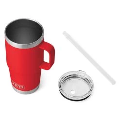 Yeti Coolers Yeti Rambler 25 Oz Travel Mug With Straw Lid - Rescue Red -Fashion Clothing Shop yeti rambler 25 oz. straw mug 21071501894 rescured rescue red 3qtr detail 72187.1682111840