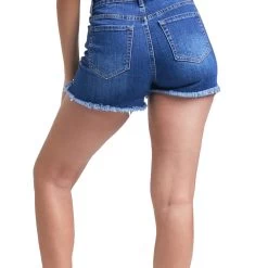 Women's YMI Dream High Rise Shorts With Frayed Hem 5 Women's YMI Dream High Rise Shorts With Frayed Hem -Fashion Clothing Shop ymi short back 04941.1658856919