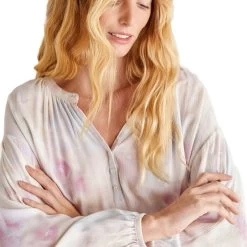 Women's Z Supply Bayfront Blurred Woven Top -Fashion Clothing Shop zsupply womens bayfront blurred woven top mul multi front closeup 97912.1642092567